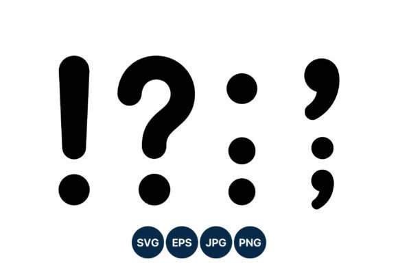 Bold Sans Serif Punctuation Marks Graphics