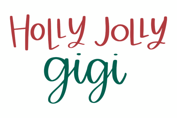 Holly Jolly Gigi: A Festive Graphic Design Asset for Creative Branding
