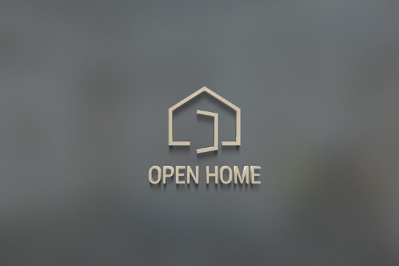 Minimalist Open Door Logo Graphics and Logos