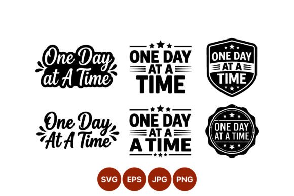 One Day at a Time Typography Graphics