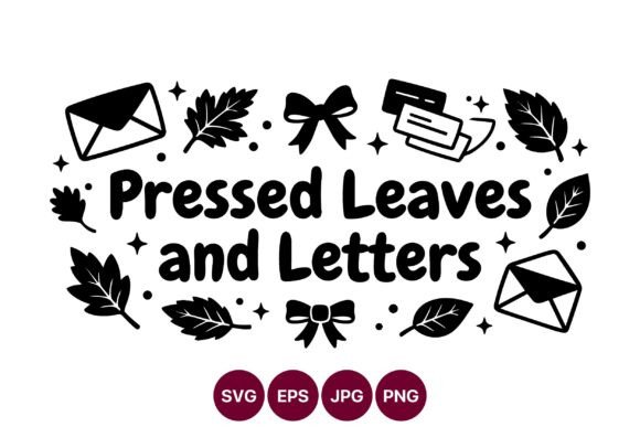 Pressed Leaves and Letters Vector Art: Graphics for Creative Projects