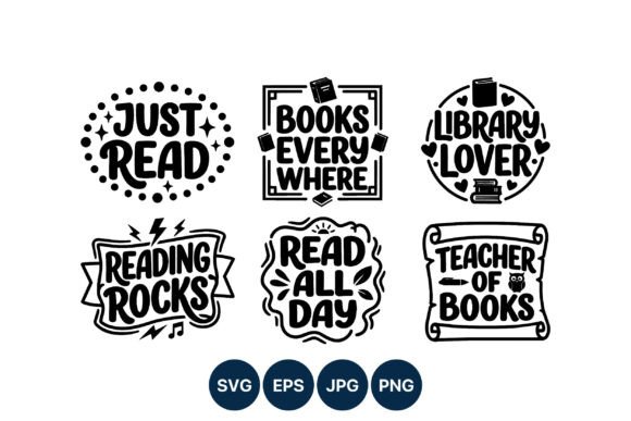 Reading Quotes Black and White Book: Graphics for Local Branding
