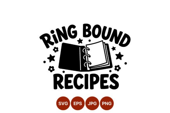 Ring Bound Recipe Book Vector Art Graphics