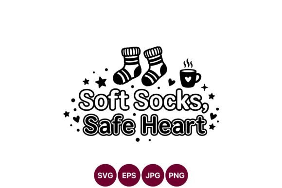 Soft Socks Safe Heart Graphics and Illustrations