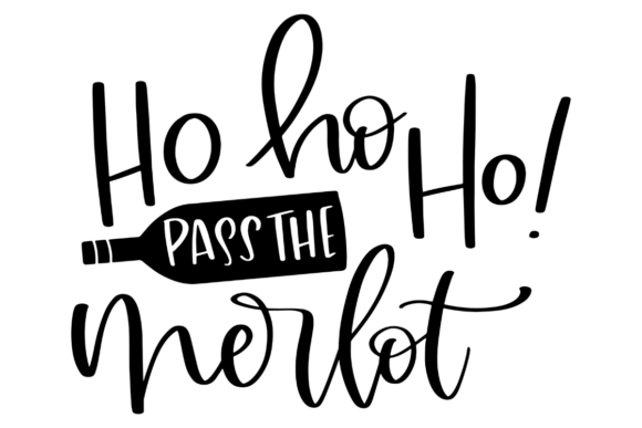 Wine Lover Pass the Merlot – A Bold Graphic Design Asset for Festive Branding
